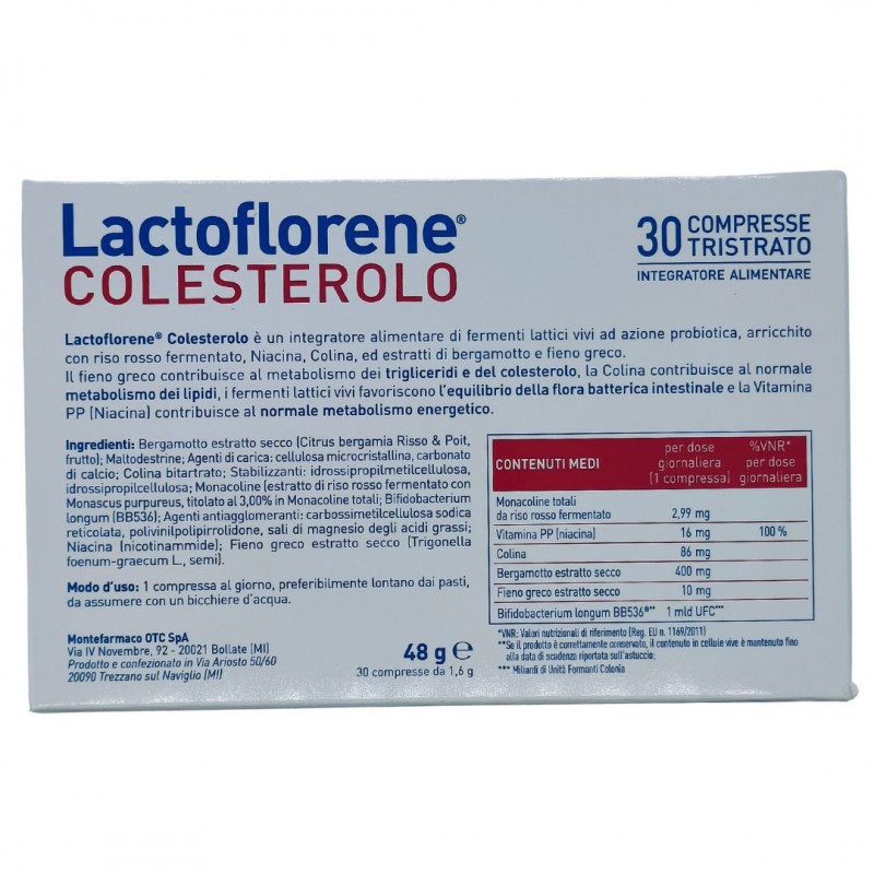 Lactoflorene Colesterolo Integratore per il Colesterolo 30 Compresse Lactoflorene Colesterolo Integratore per il Colesterolo 30 Compresse