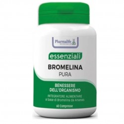 Barattolo di Pharmalife Essenziali Bromelina Pura Integratore Drenante Ananas 60 Capsule Barattolo di Pharmalife Essenziali Bromelina Pura Integratore Drenante Ananas 60 Capsule