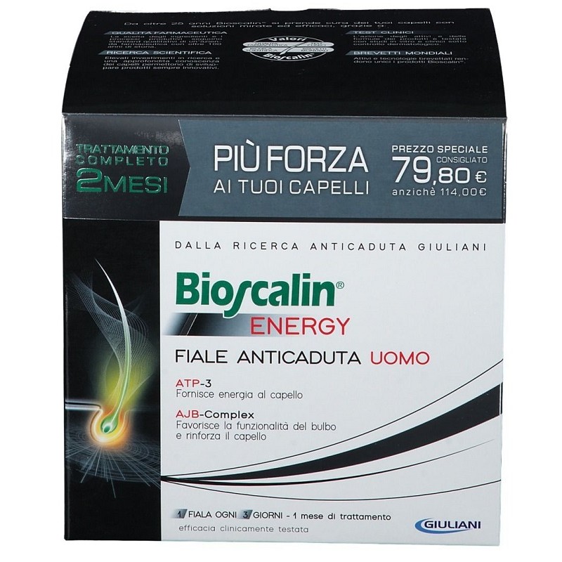 Bioscalin Energy Trattamento Anticaduta Uomo Confezione Doppia 20 Fiale Bioscalin Energy Trattamento Anticaduta Uomo Confezione Doppia 20 Fiale
