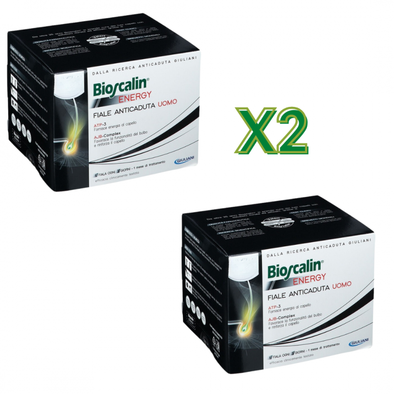 Bioscalin Energy Trattamento Anticaduta Uomo Confezione Doppia 20 Fiale Bioscalin Energy Trattamento Anticaduta Uomo Confezione Doppia 20 Fiale
