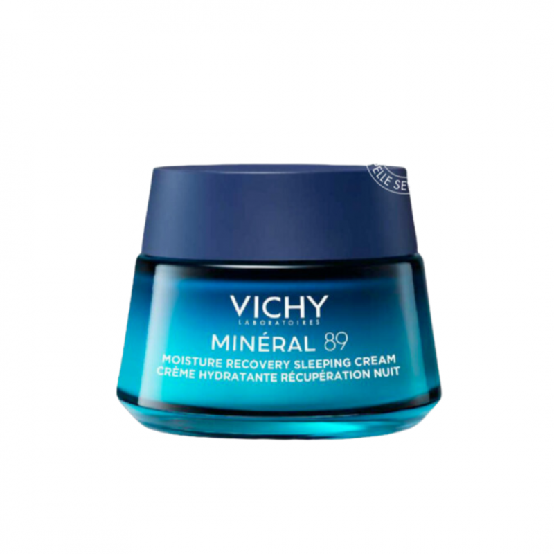 vasetto di Vichy Mineral 89 Crema Notte Rigenerante con Melatonina Pura 50ml