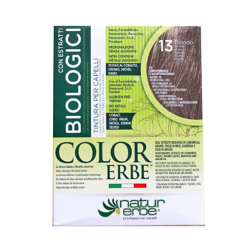 Color Erbe Estratti Bio Tinta per Capelli Colore 13 Biondo 1 Tubetto da 135ml