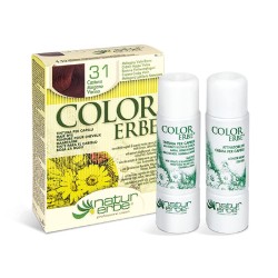 Color Erbe Tinta per Capelli Senza Ammoniaca Mogano Viola Vivo 1 Tubetto da 135ml Color Erbe Tinta per Capelli Senza Ammoniaca Mogano Viola Vivo 1 Tubetto da 135ml