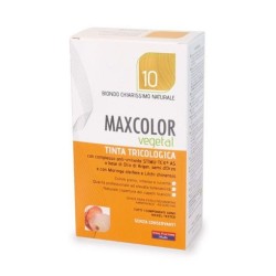 Max Color Vegetal 10 Tinta per Capelli Biondo Chiarissimo Naturale Confezione da 140ml Max Color Vegetal 10 Tinta per Capelli Biondo Chiarissimo Naturale Confezione da 140ml