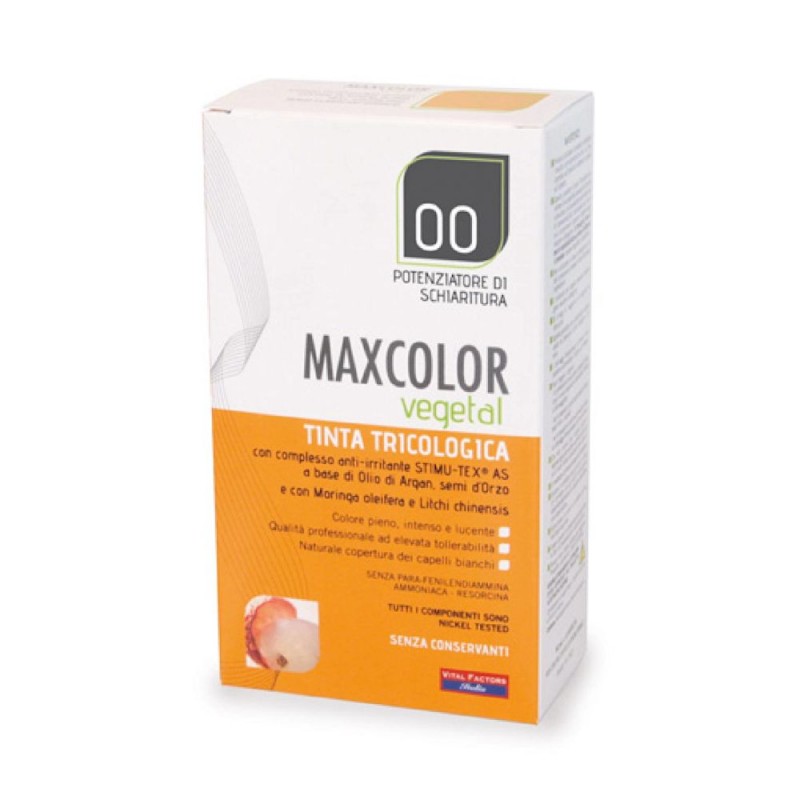 Max Color Vegetal 00 Tinta Potenziatore di Schiaritura Confezione da 140ml Max Color Vegetal 00 Tinta Potenziatore di Schiaritura Confezione da 140ml