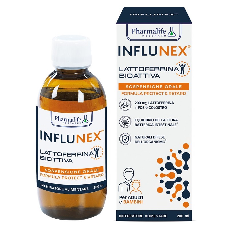 Influnex Lattoferrina Bioattiva per Difese Immunitarie 200 ml Influnex Lattoferrina Bioattiva per Difese Immunitarie 200 ml