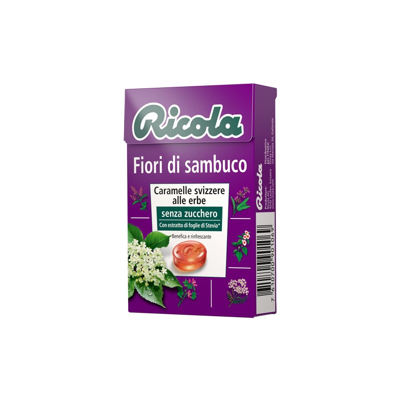 Ricola Fiori di Sambuco per Sollievo Gola 50 g Ricola Fiori di Sambuco per Sollievo Gola 50 g