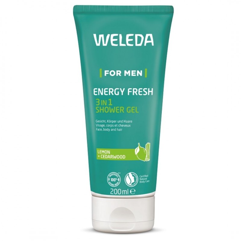 Tubetto di Weleda For Men Energy Fresh Gel Doccia Viso Corpo e Capelli 200ml Tubetto di Weleda For Men Energy Fresh Gel Doccia Viso Corpo e Capelli 200ml