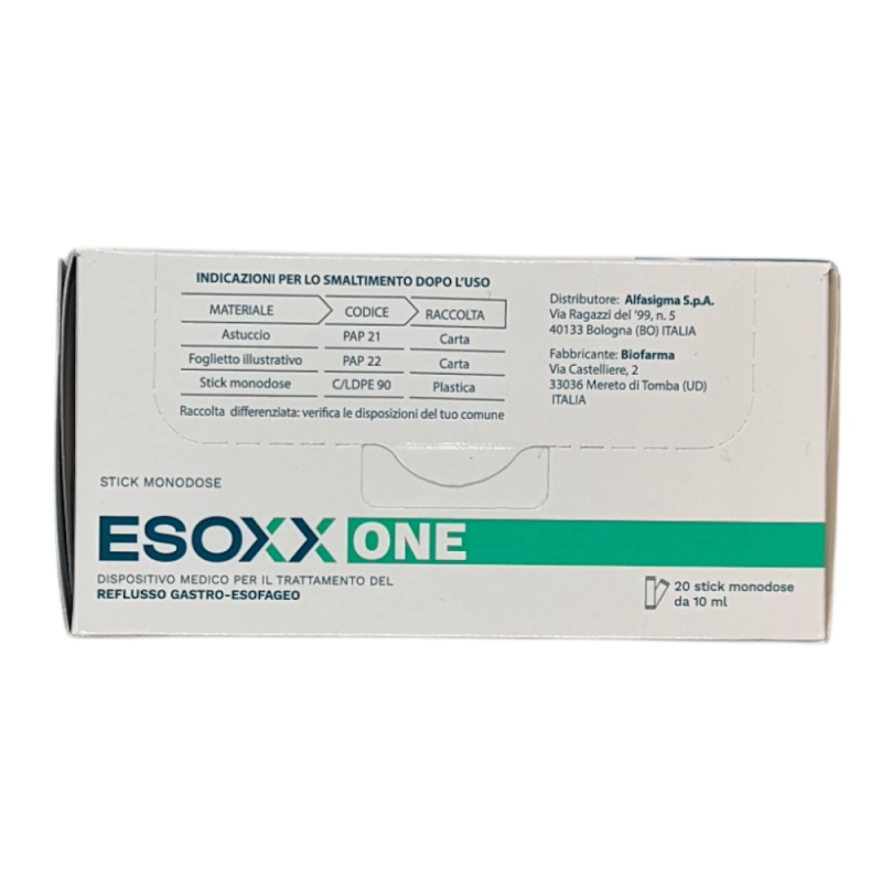 Esoxx One per Reflusso 20 Stick indicazioni smaltimento Esoxx One per Reflusso 20 Stick indicazioni smaltimento