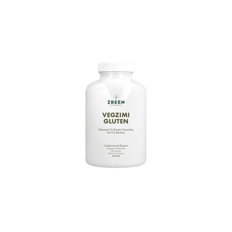Zreen VegZimi Gluten Integratore per Intolleranti al Glutine 90 Capsule