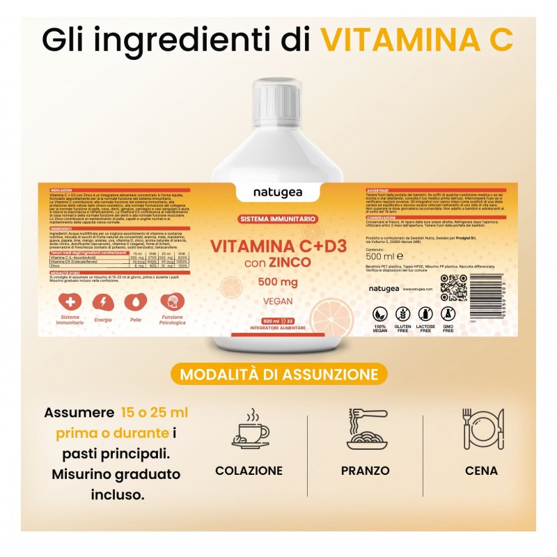 benefici di Natugea Vitamina C +D3 benefici di Natugea Vitamina C +D3