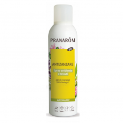 flacone di Pranarom Citronella+ Spray Antizanzare Bio per Ambienti Tessuti e Corpo 150ml