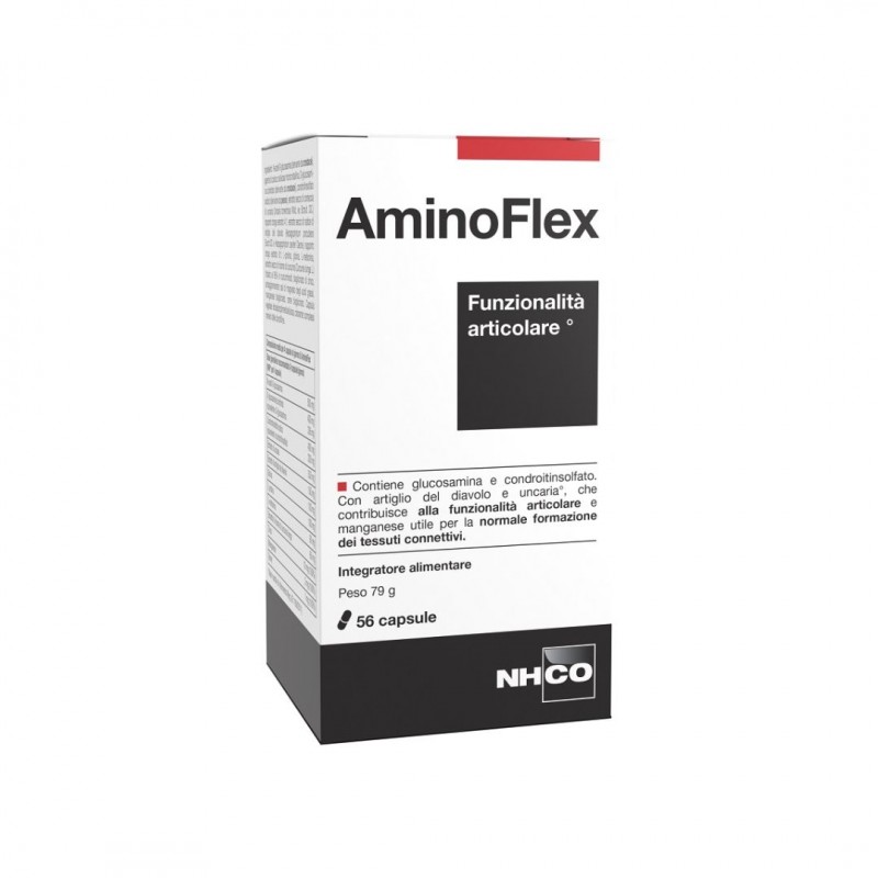 Una Confezione di NHCO Aminoflex Integratore Alimentare per la Funzionalità Muscolare 56 Cps Una Confezione di NHCO Aminoflex Integratore Alimentare per la Funzionalità Muscolare 56 Cps
