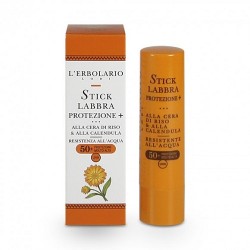 confezione di L'Erbolario Stick Labbra Protezione+ con SPF50+ per Protezione Solare Labbra 4,5 ml