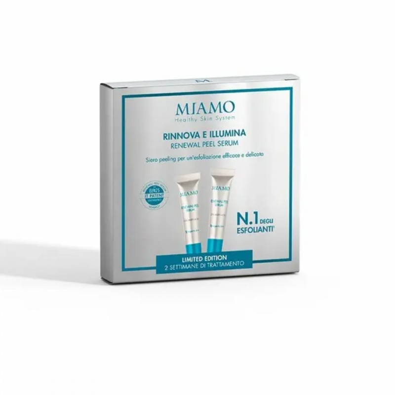 confezione di Miamo Special Box Rinnova e Illumina Siero Peeling 2 Tubetti da 5 ml confezione di Miamo Special Box Rinnova e Illumina Siero Peeling 2 Tubetti da 5 ml