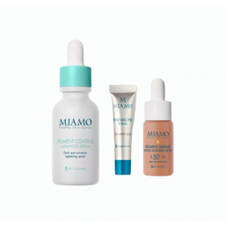confezione di Miamo Cofanetto Pigment Control Siero 30ml + Renewal Peel 5ml + Pigment Defense 10ml
