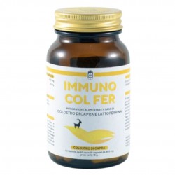 Barattolo di Immuno Col Fer Colostro di Capra Integratore Difese Immunitarie 60 Capsule