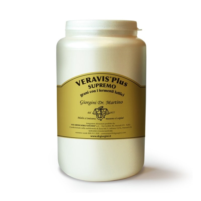 barattolo di Dr Giorgini Veravis Plus Supremo Grani Integratore di Fermenti Lattici 1 Kg