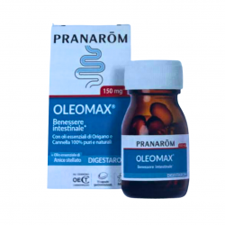 confezione di Pranarom Oleomax per Benessere Intestinale 15 Capsule