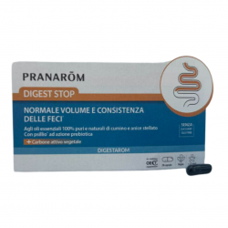 confezione di Pranarom Digest Stop per Diarrea e Flatulenza 20 Capsule confezione di Pranarom Digest Stop per Diarrea e Flatulenza 20 Capsule