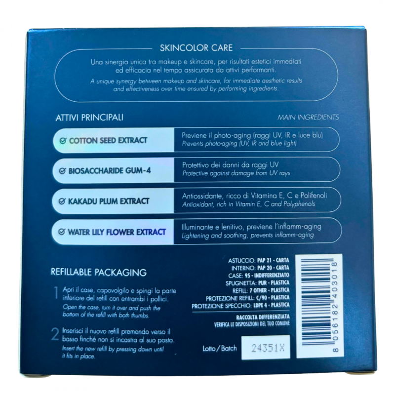 caratteristiche di Miamo Second Skin Mesh Fondotinta Cushion Colore Shell con SPF50 13.5g