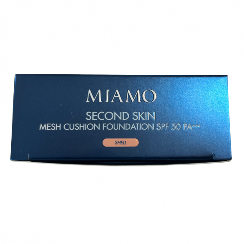 Miamo Second Skin Mesh Fondotinta Cushion Colore Shell con SPF50 13.5g