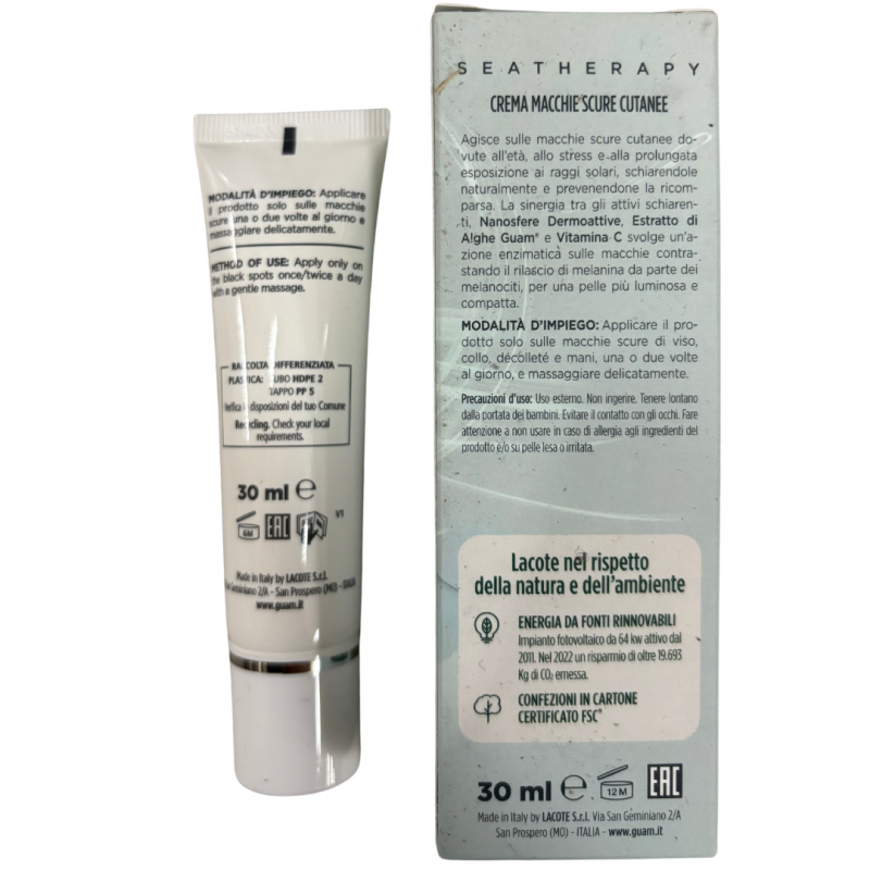 Guam SeaTherapy Crema Macchie Scure Azione Schiarente 30ml
