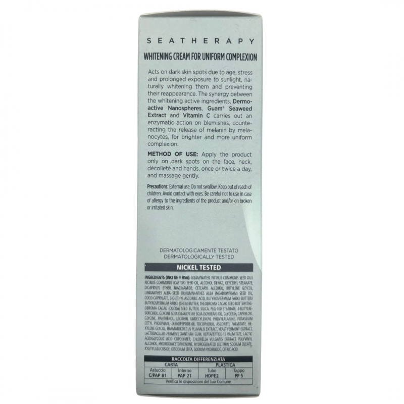 modalità d'uso di Guam SeaTherapy Crema Macchie Scure Azione Schiarente 30ml