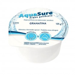 Vasetto di Aquasure Acqua Gelificata Gusto Granatina 24x125g Vasetto di Aquasure Acqua Gelificata Gusto Granatina 24x125g