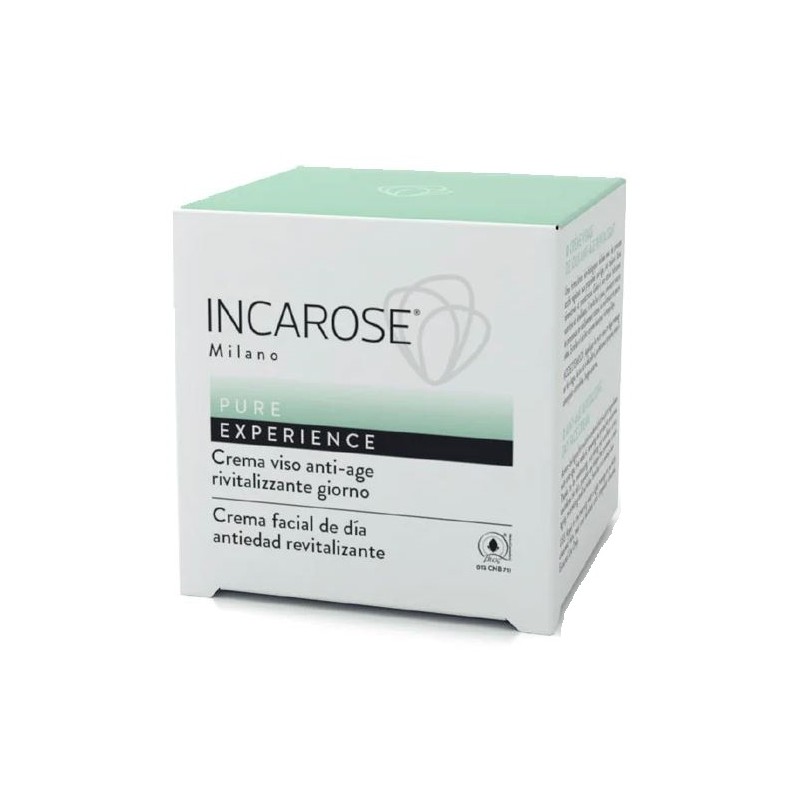 confezione di Incarose Pure Experience Crema Viso Giorno Azione Antietà 50 ml
