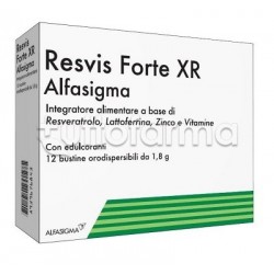 Resvis Forte XR Integratore per Difese Immunitarie 12 Stick Orosolubili
