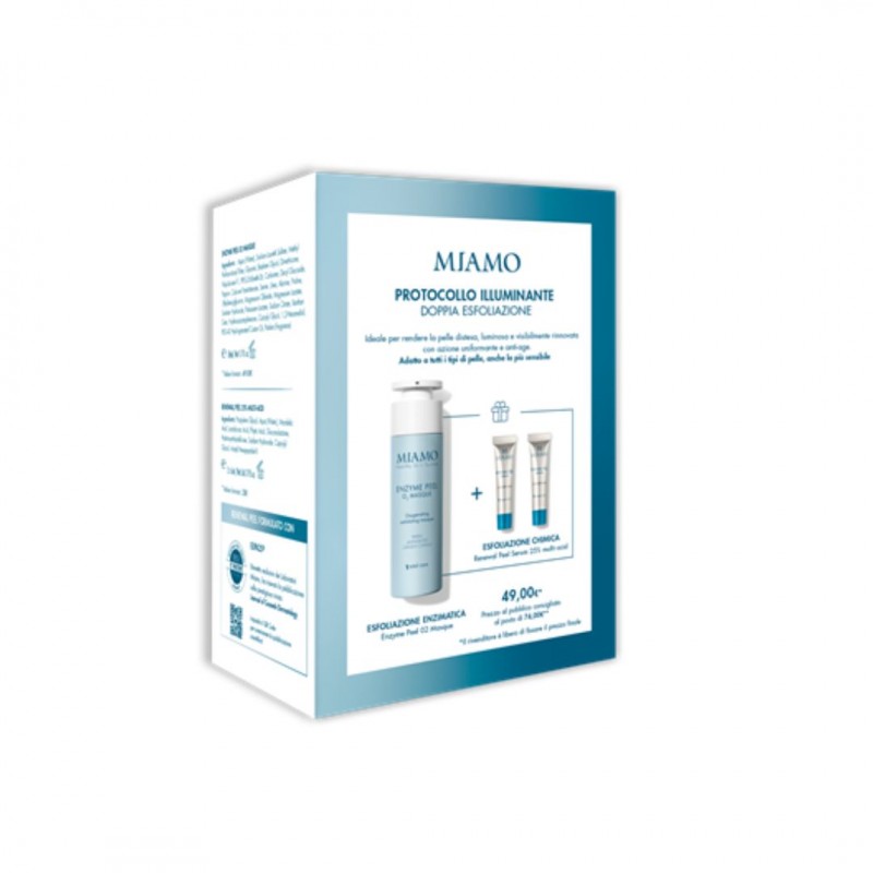Un Cofanetto Miamo Cofanetto Protocollo Illuminante 1 Peeling Enzimatico 50 ml + 2 Peeling da 5 ml