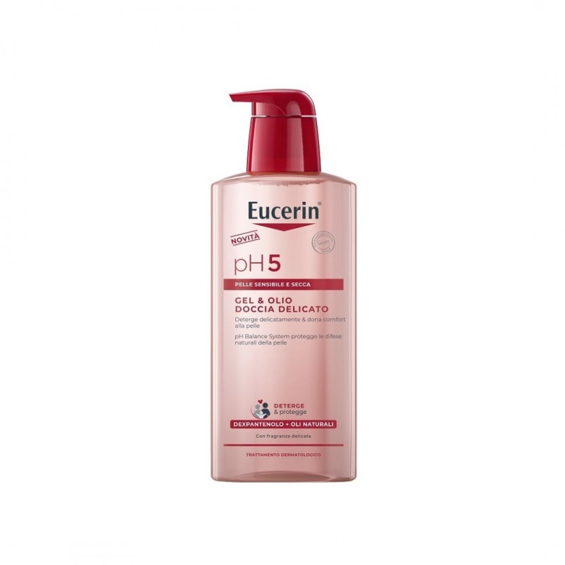 Un Flacone di Eucerin Gel Olio Doccia Delicato Ph 5 400 ml Un Flacone di Eucerin Gel Olio Doccia Delicato Ph 5 400 ml