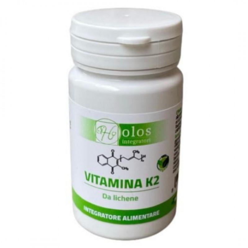 Barattolo di Holos Vitamina K2 Integratore per Ossa 60 Capsule Barattolo di Holos Vitamina K2 Integratore per Ossa 60 Capsule