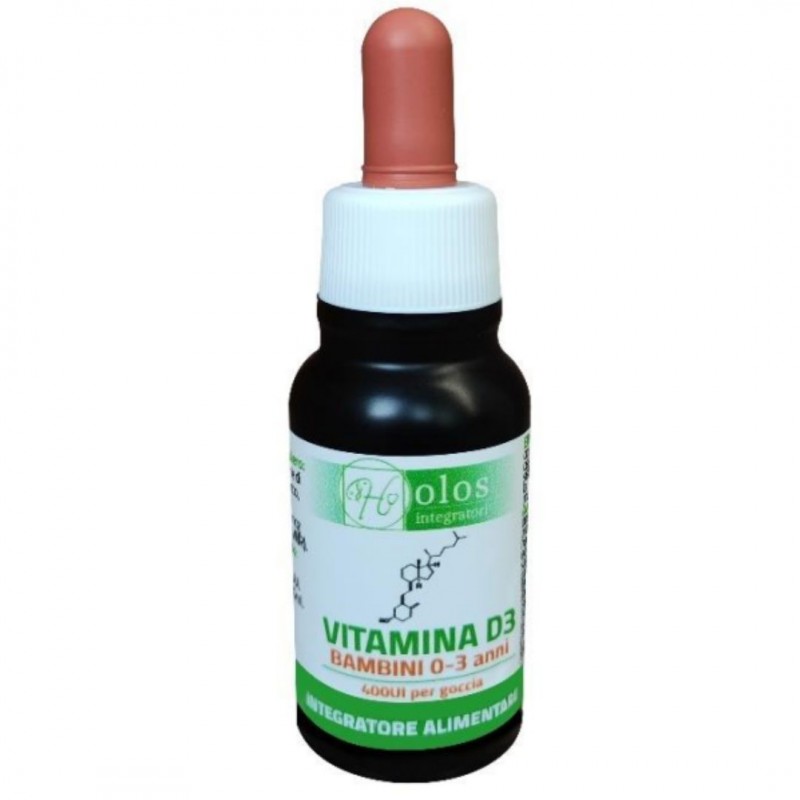 Holos Vitamina D3 Bambini 0-3 Anni Integratore per Ossa e Denti 20ml Holos Vitamina D3 Bambini 0-3 Anni Integratore per Ossa e Denti 20ml