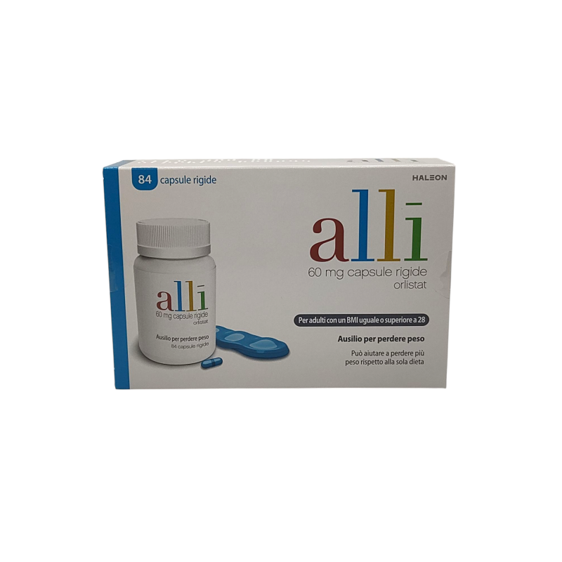 Una Confezione di Alli Farmaco per Perdita di Peso 84 Capsule 60mg Una Confezione di Alli Farmaco per Perdita di Peso 84 Capsule 60mg