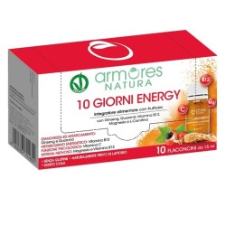 Confezione esterna di Armores Natura 10 Giorni Energy Integratore Energizzante per Stanchezza 10 Flaconcini Confezione esterna di Armores Natura 10 Giorni Energy Integratore Energizzante per Stanchezza 10 Flaconcini