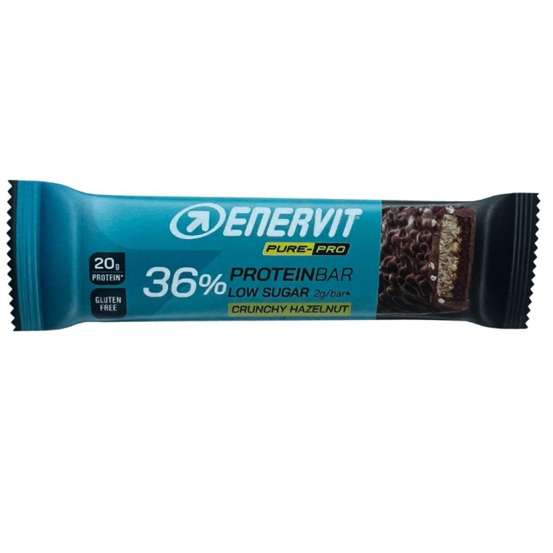 Barretta Proteica Enervit Pure Pro 36% Protein Bar Crunchy Hazelnut 55g