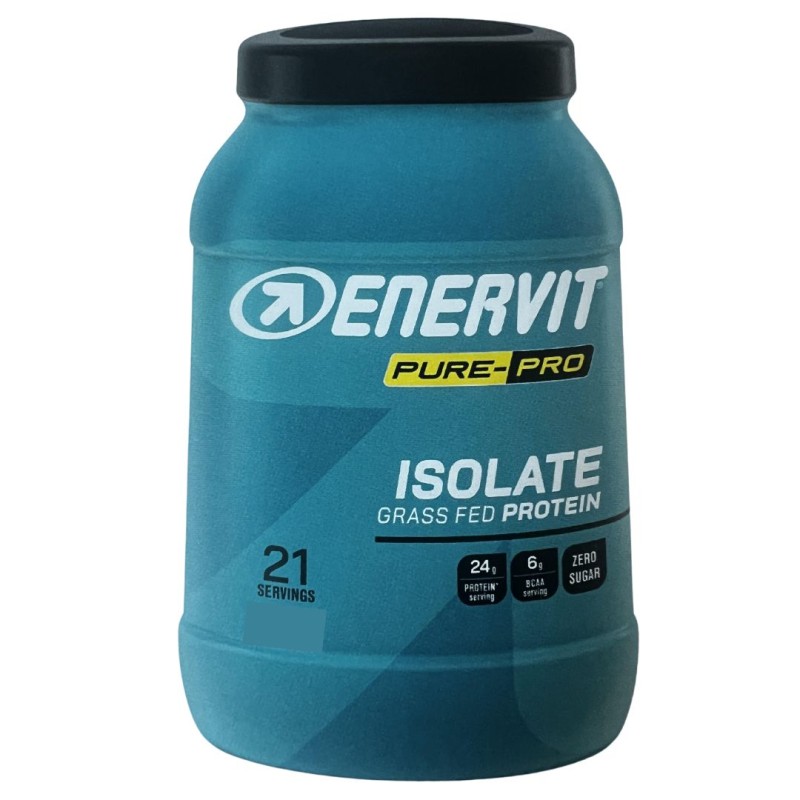 Barattolo di Enervit Pure Pro 100% Whey Protein Isolate Integratore Proteine Siero Latte Vaniglia 630g Barattolo di Enervit Pure Pro 100% Whey Protein Isolate Integratore Proteine Siero Latte Vaniglia 630g
