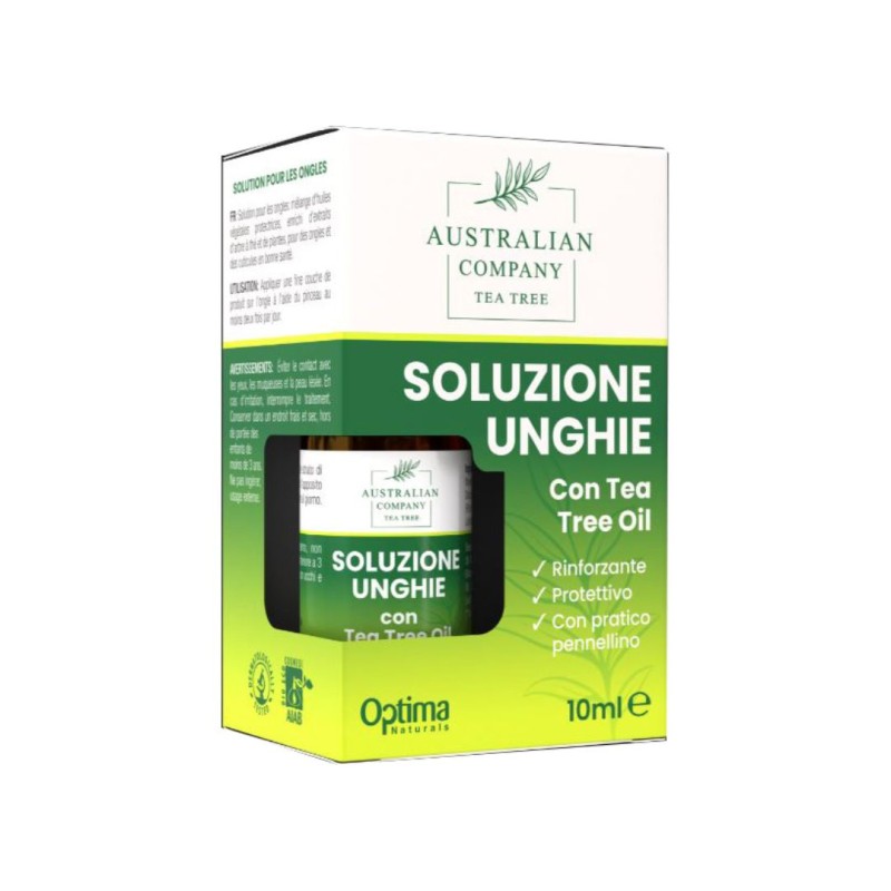 Confezione di Optima Australian Company Soluzione Unghie al Tea Tree Oil 10 ml Confezione di Optima Australian Company Soluzione Unghie al Tea Tree Oil 10 ml
