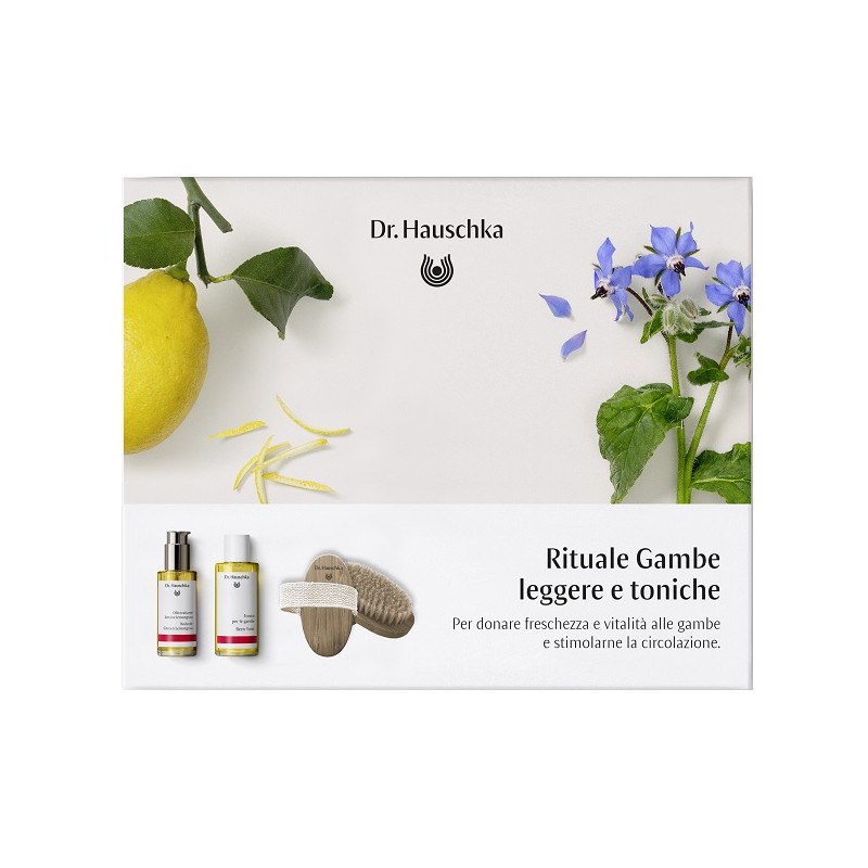 Dr Hauschka Rituale Gambe Leggere Tonico 100 ml + Olio 75 ml + Spazzola