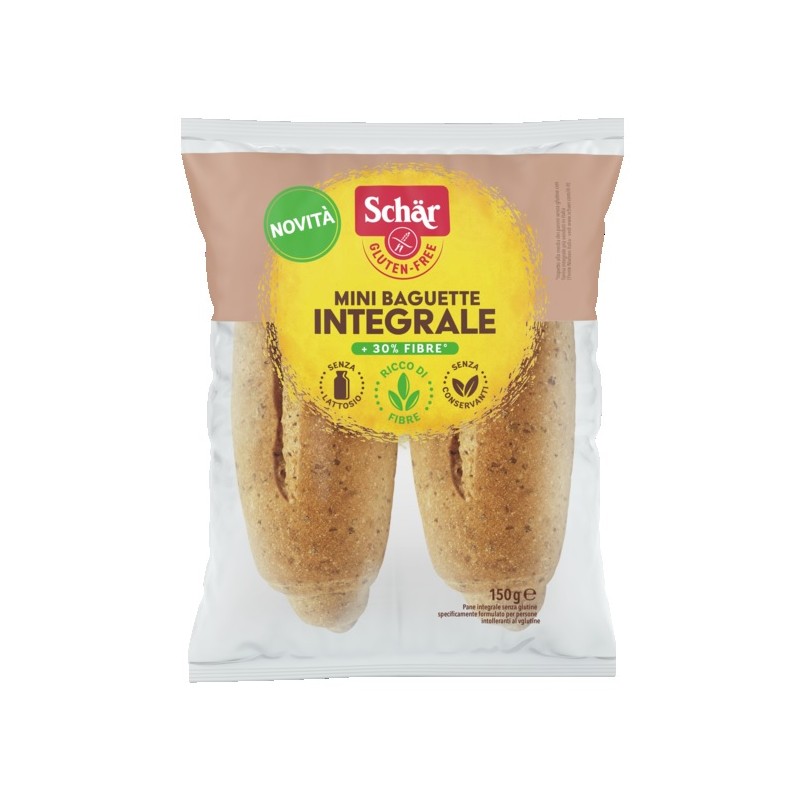 Schar Mini Baguette Integrali per Dieta Senza Glutine 4 Pezzi 150 g Schar Mini Baguette Integrali per Dieta Senza Glutine 4 Pezzi 150 g