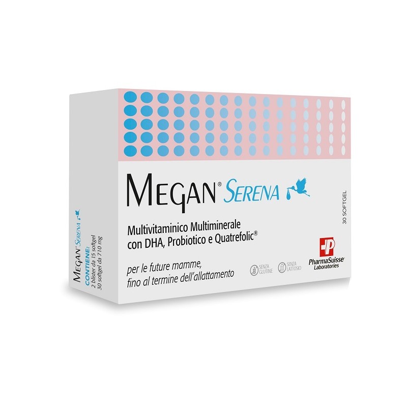 Megan Serena Integratore Multivitaminico Gravidanza 30 Softgel Megan Serena Integratore Multivitaminico Gravidanza 30 Softgel