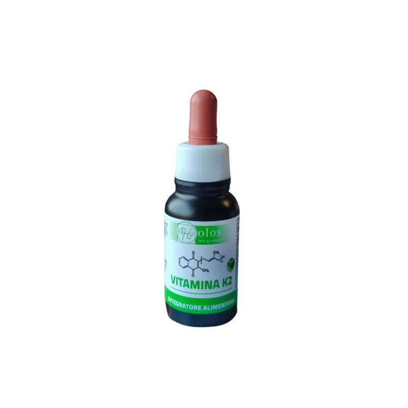 Flacone di Holos Vitamina K2 Integratore per Ossa 20ml Flacone di Holos Vitamina K2 Integratore per Ossa 20ml