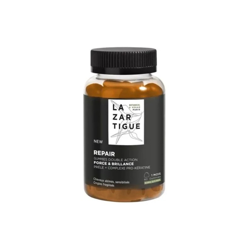 Una Confezione di Lazartigue Repair Integratore Alimentare Unghie e Capelli 60 Caramelle Gommose