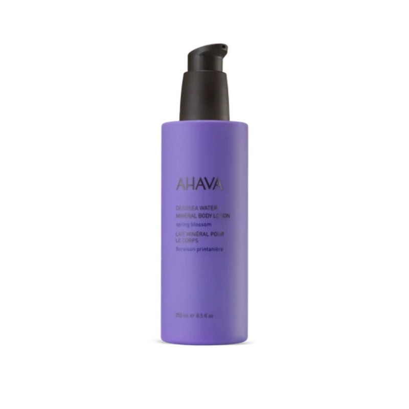 Flacone di Ahava Mineral Spring Blossom Lozione Idratante per il Corpo 250ml Flacone di Ahava Mineral Spring Blossom Lozione Idratante per il Corpo 250ml