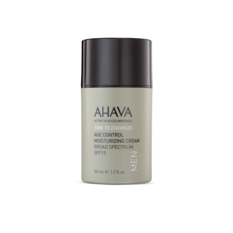 Confezione di Ahava Men Age Control Crema Idratante Viso SPF 15 50 ml