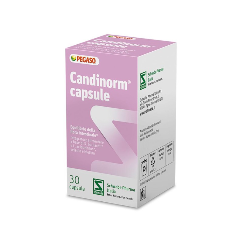 Confezione di Schwabe Candinorm Integratore per Candida 30 Capsule