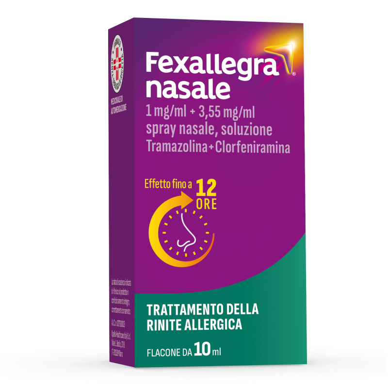 confezione di Fexallegra Nasale Spray Antiallergico per Liberare Naso Chiuso 10 ml