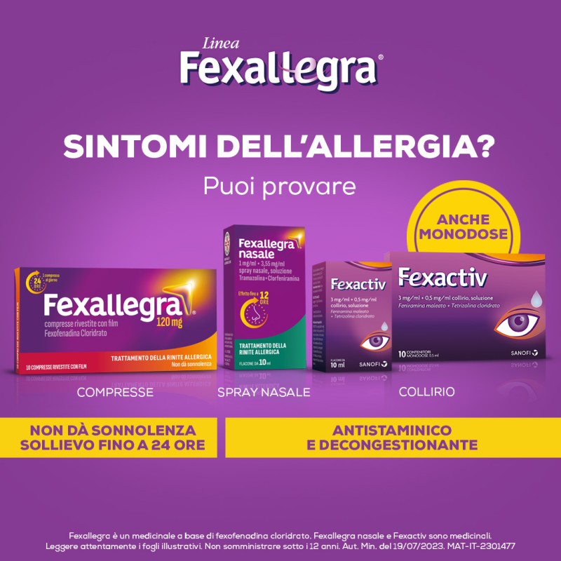 Fexallegra Nasale Spray Antiallergico per Liberare Naso Chiuso 10 ml